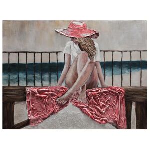 Leroy Merlin Dipinto su tela Donna con cappello 120x90 cm