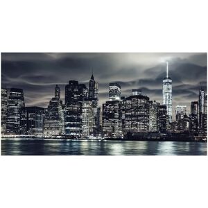 Inspire Stampa su tela New York by night b&w 190x90 cm