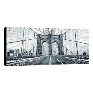 Inspire Stampa su tela Zoom Brooklyn grigio 190x90 cm