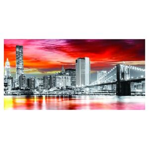 Inspire Stampa su tela New York cielo rosso 190x90 cm