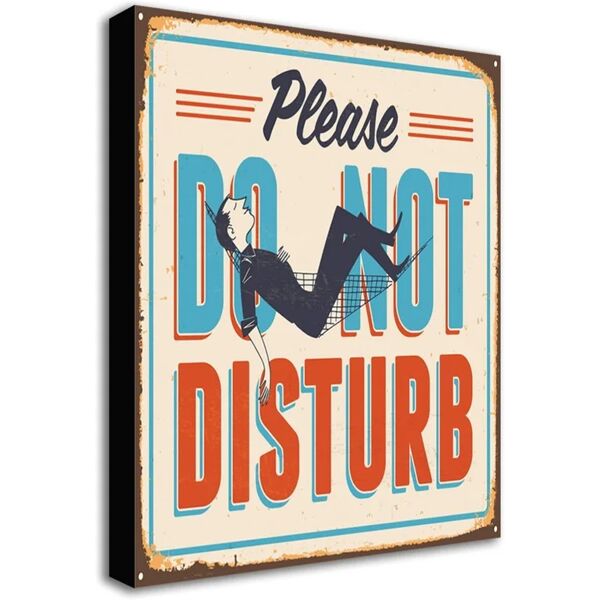 inspire stampa su tela do not disturb 24x35 cm