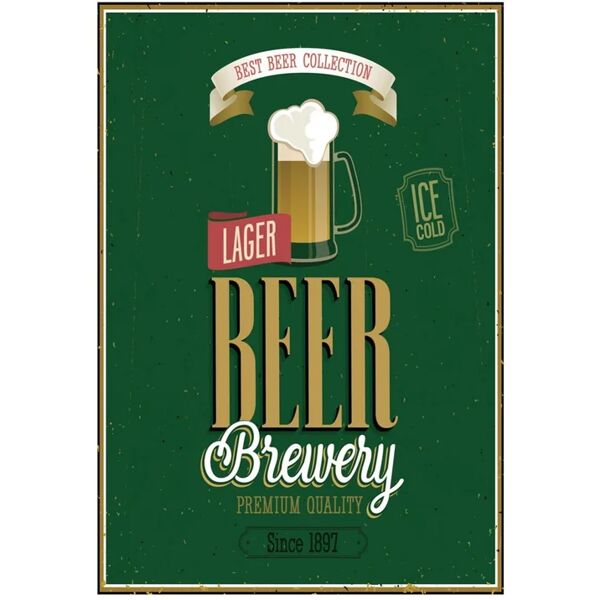 inspire stampa su tela beer brewery 24x35 cm