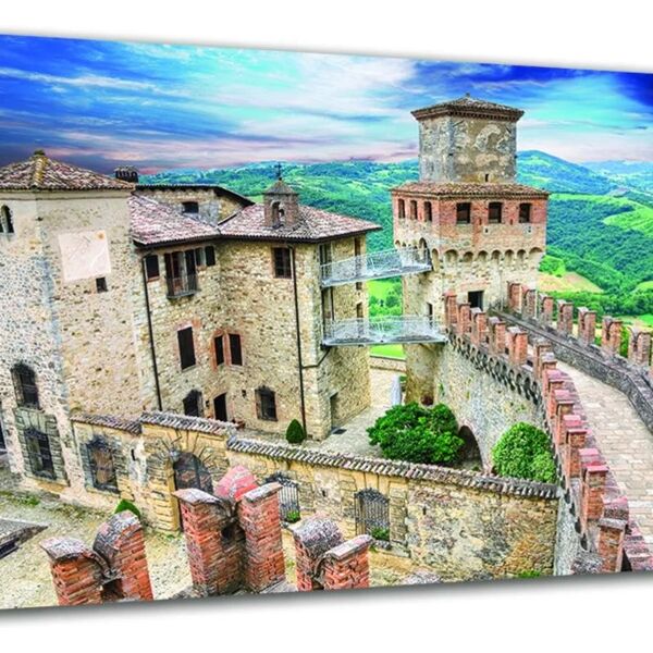 inspire stampa su tela piacenza castello di vigoleno 90x135 cm