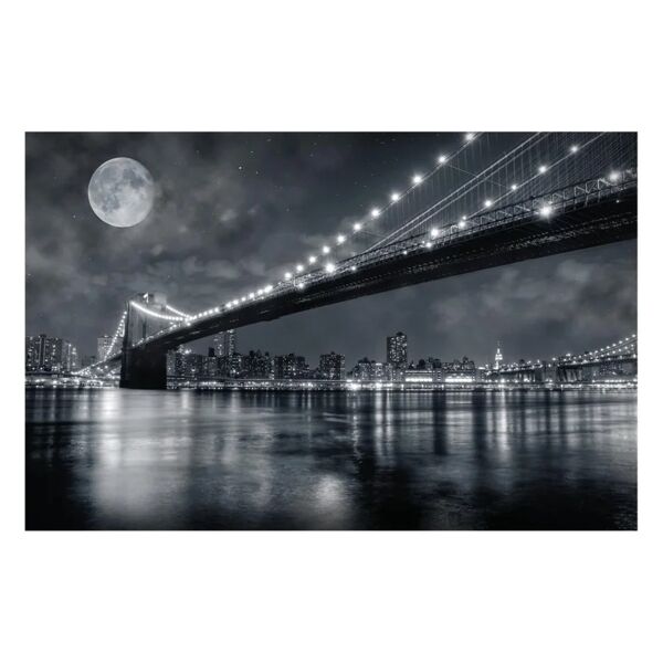inspire stampa su tela brooklyn bridge at night 115x75 cm