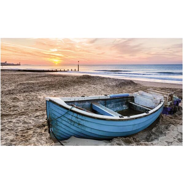 inspire stampa su tela boat on the beach 115x75 cm