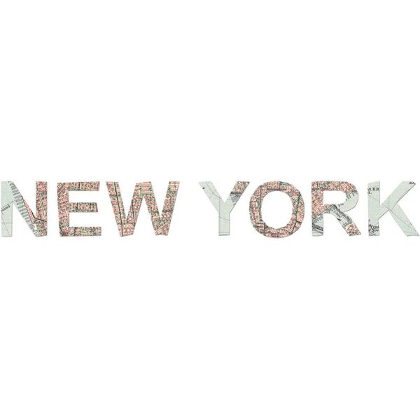 inspire stampa su tela scritta new york 20x60 cm