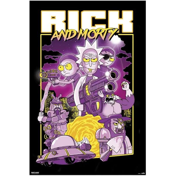 leroy merlin poster rick and morty characters 61x91.5 cm