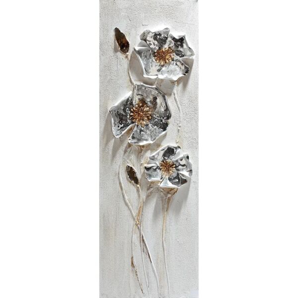 leroy merlin dipinto su tela fiori metallici 90x30 cm