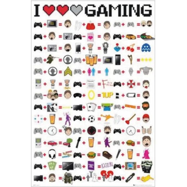 leroy merlin poster i love gaming 61x91.5 cm