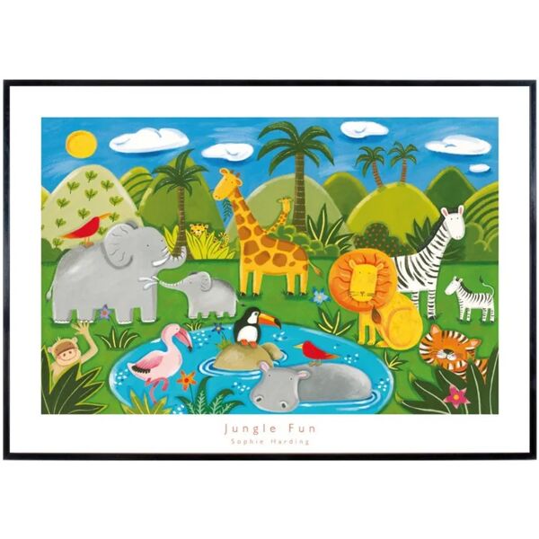 leroy merlin stampa incorniciata jungle fun 50.7 x 70.7 cm