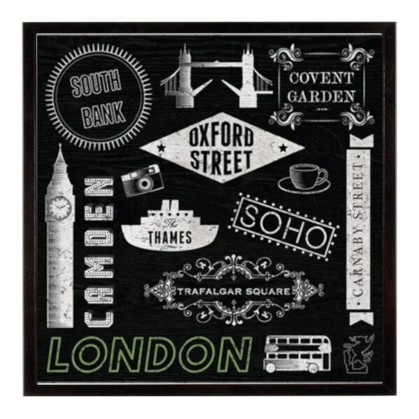 leroy merlin stampa incorniciata sightseeing in london 20.7 x 20.7 cm