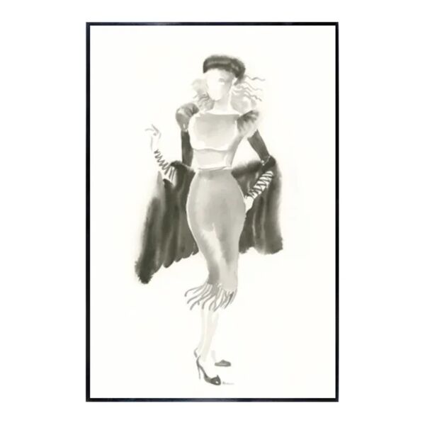 leroy merlin stampa incorniciata couture noir-silk 50.7 x 75.7 cm