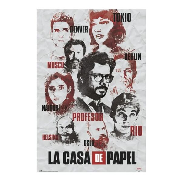 leroy merlin poster la casa de papel personaggi 61x91.5 cm