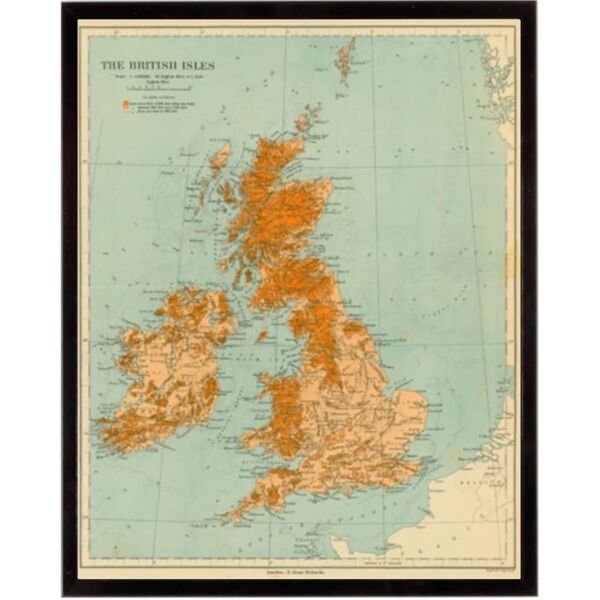 leroy merlin stampa incorniciata map of the b. 40.7 x 50.7 cm