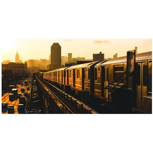 inspire stampa su tela metro new york luce mattina 100x50 cm