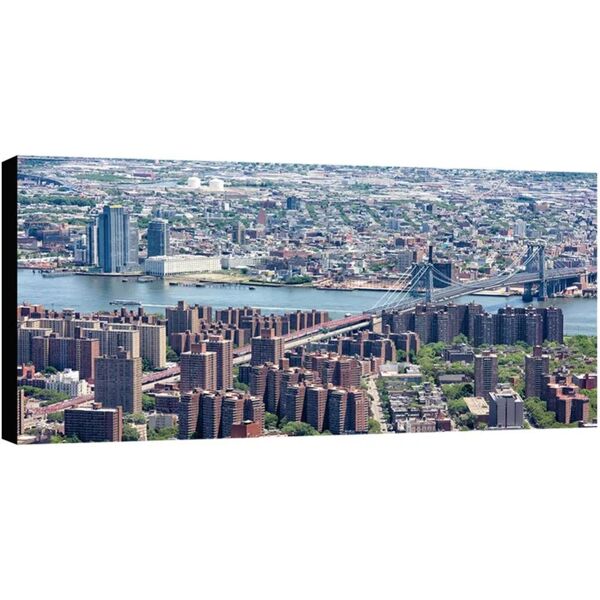 inspire stampa su tela new york ponte williamsburg 100x50 cm