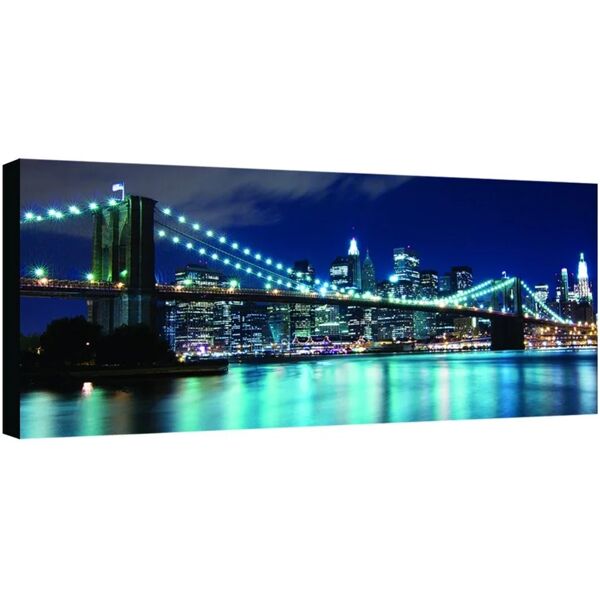 inspire stampa su tela brooklyn luci azzurre 100x50 cm