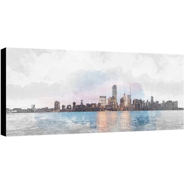 inspire stampa su tela new york skyline effett dipinto1 100x50 cm