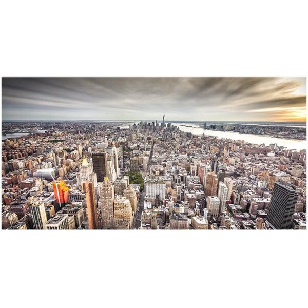 inspire stampa su tela vista new york cielo nuovoloso 120x60 cm