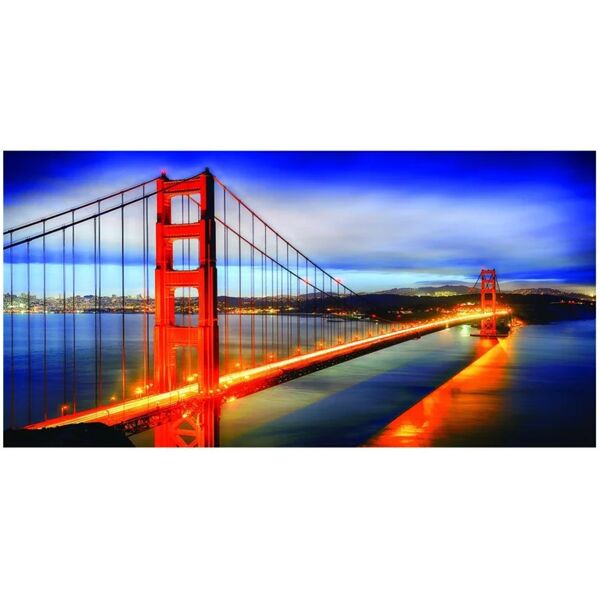 inspire stampa su tela golden gate illuminato 120x60 cm