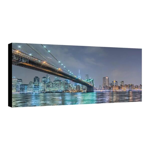 inspire stampa su tela ponte brooklyn illuminato1 120x60 cm