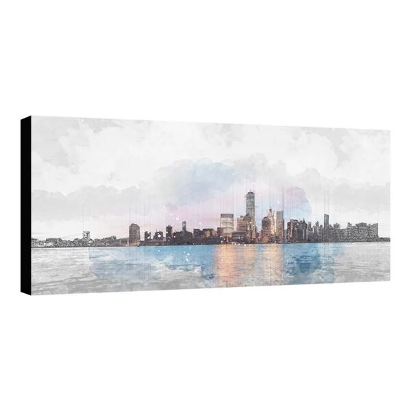 inspire stampa su tela new york skyline effett dipinto1 140x70 cm