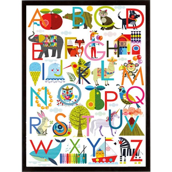 leroy merlin stampa incorniciata alphabet art kiwi 42 x 52 cm