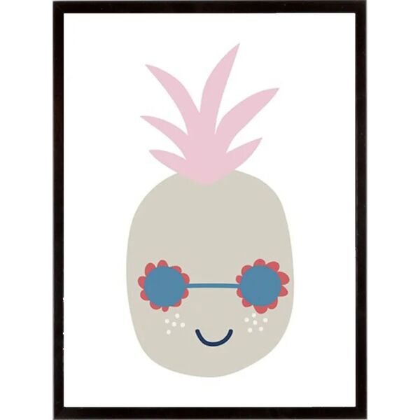 leroy merlin stampa incorniciata happy pineapple  32 x 42 cm