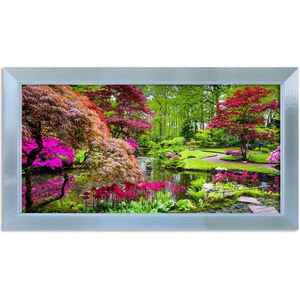 inspire stampa incorniciata su tela giardino zen 136 x 76 cm