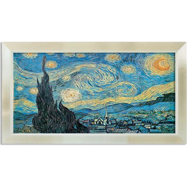 inspire stampa incorniciata su tela van gogh la notte stellata 136 x 76 cm