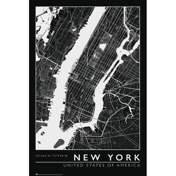 leroy merlin poster new york city map 61x91.5 cm