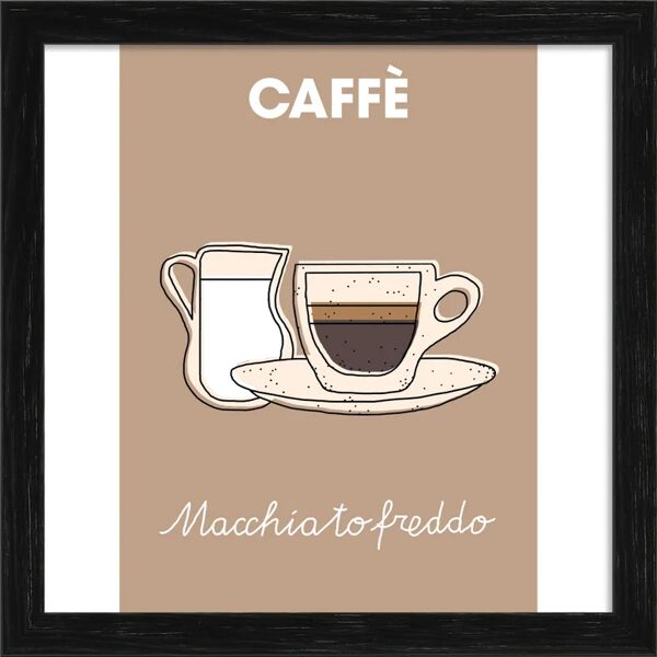 bubola&naibo stampa incorniciata su mdf cafe macchiato 25 x 25 cm