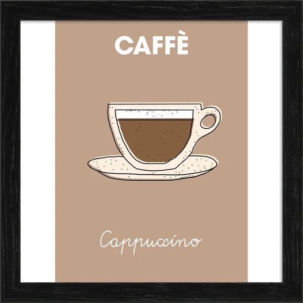 bubola&naibo stampa incorniciata su mdf cafe cappuccino 25 x 25 cm