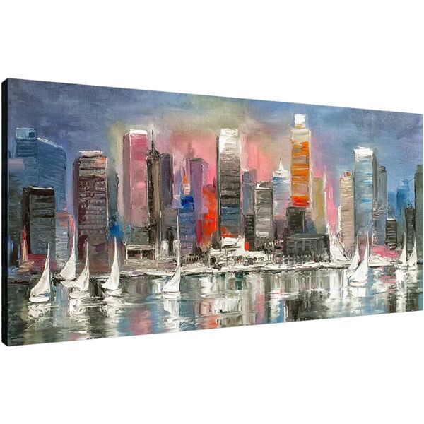 leroy merlin quadro su tela skyscrapers 122x52 cm