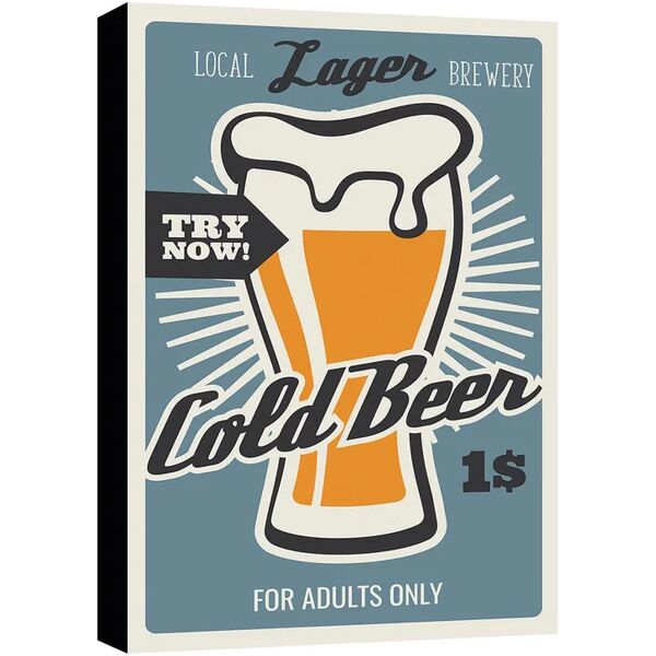 inspire stampa su tela cold beer 24x35 cm