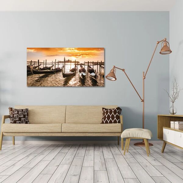 inspire quadro su tela canvas cotone venezia gondole 140x70 cm