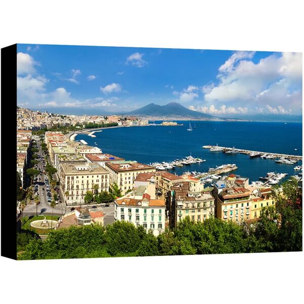 leroy merlin quadro su tela golfo di napoli e vesuvio  24x35 cm