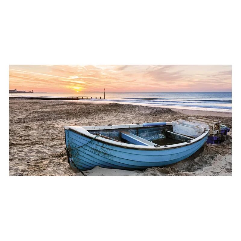 inspire stampa su tela boat on the beach 60x30 cm