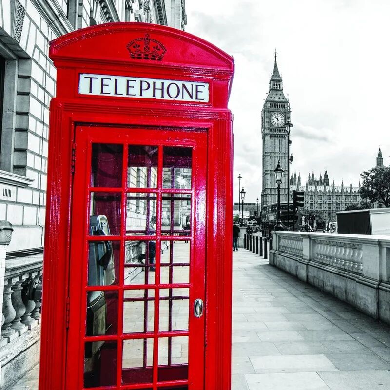 leroy merlin stampa su tela london red cabin & big ben 50x50 cm