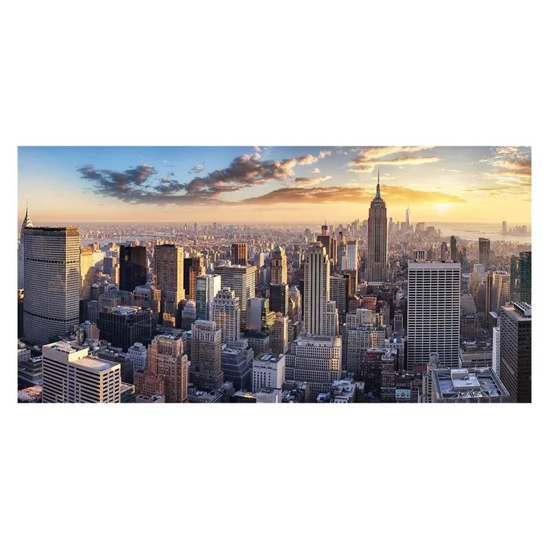 inspire stampa su tela panorama new york di giorno 120x60 cm