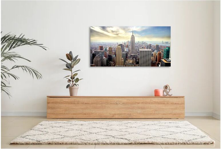 inspire stampa su tela new york panorama su empire 2 140x70 cm