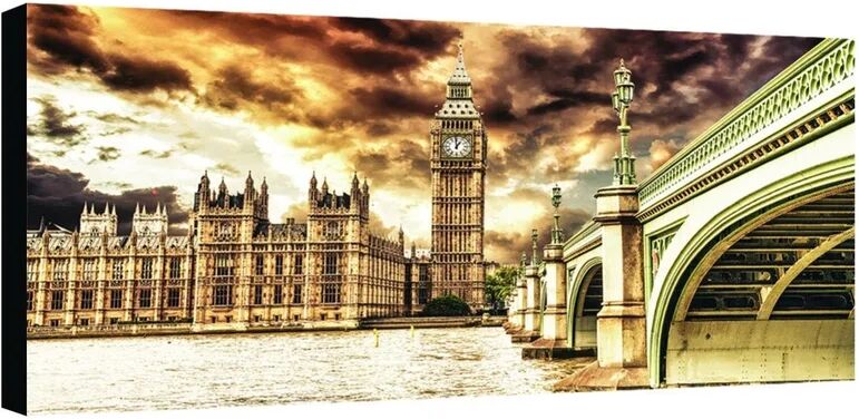 inspire stampa su tela big ben & london bridge 140x70 cm