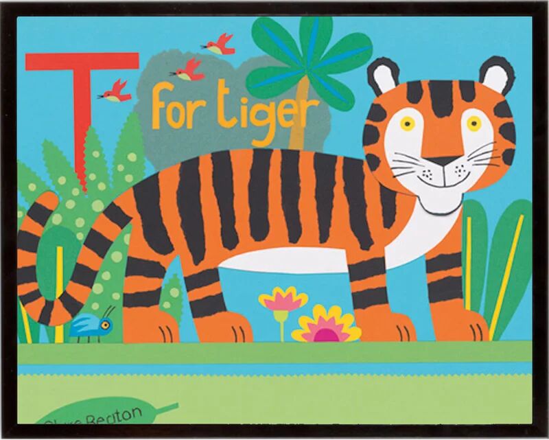 leroy merlin stampa incorniciata t is for timmy tiger 42 x 52 cm