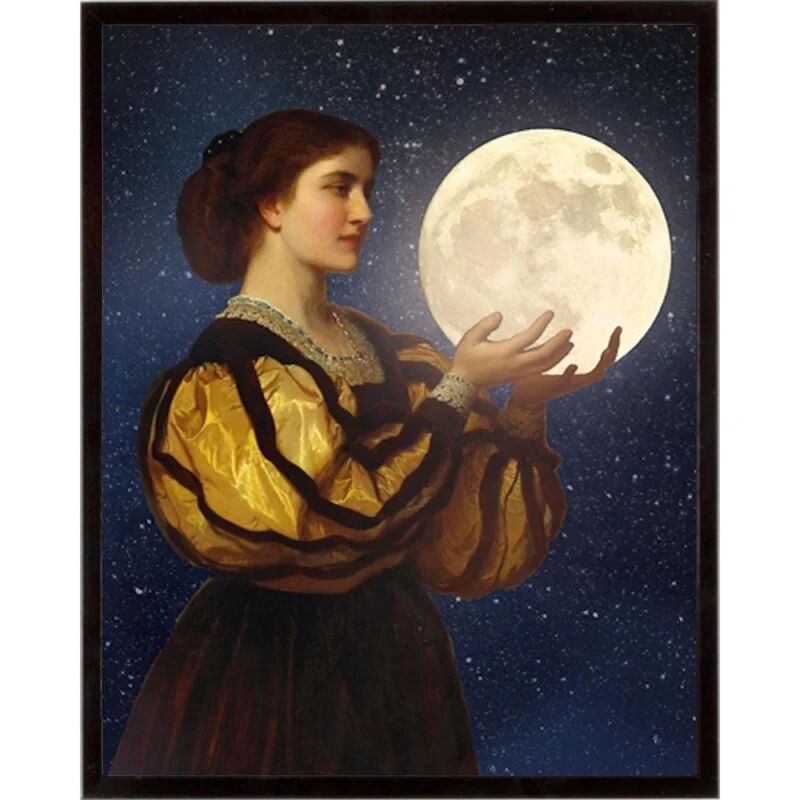 leroy merlin stampa incorniciata the moon in her hands 42 x 52 cm