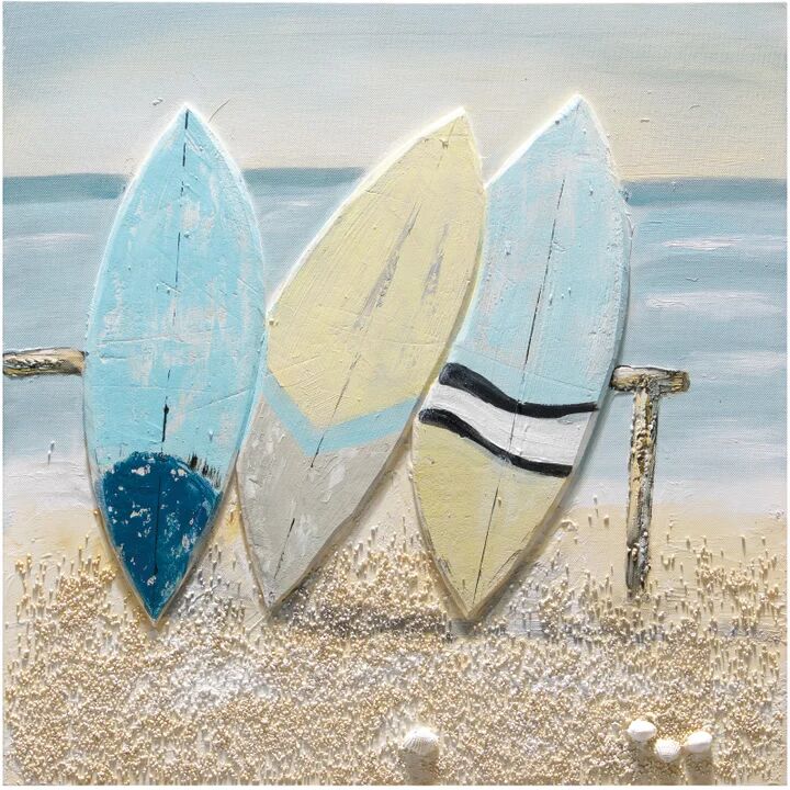 BUBOLA&NAIBO Dipinto su tela Tavole surf 60x60 cm