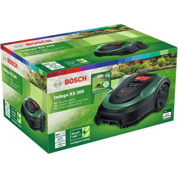 bosch robot tagliaerba  indego xs 300 (non connect) batteria litio (li-ion) 18 v lunghezza di taglio 19 cm