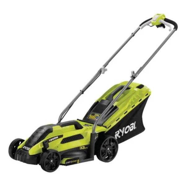 ryobi rlm13e33s - tosaerba con diametro di taglio 33cm e regolatore altezza fino a 60mm funzione 2in1 1300w -