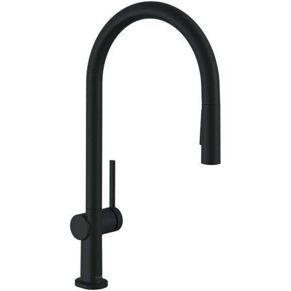 hansgrohe miscelatore da cucina talis m54 collo di cigno nero,  verniciato