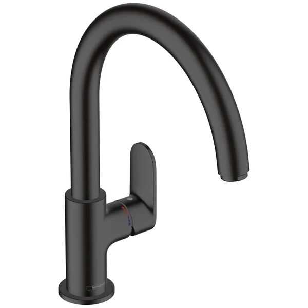 hansgrohe miscelatore da cucina vernis blend collo di cigno nero,  verniciato