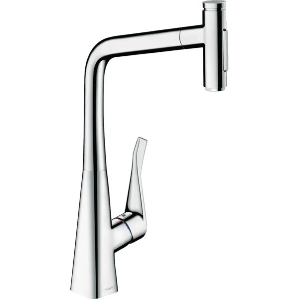 hansgrohe metris select m71 miscelatore monocomando da cucina 320, doccia estraibile, 2jet